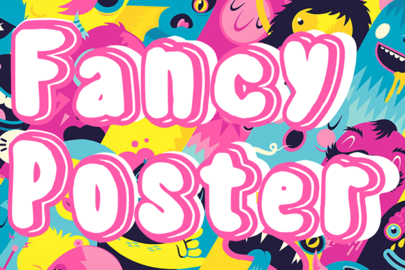 Fancy Poster: A Retro Extrude Display Font for Makers