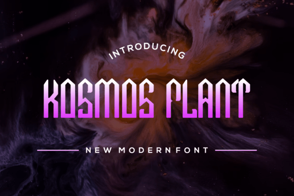 Kosmos Plant: A Modern Display Font for Bold Branding