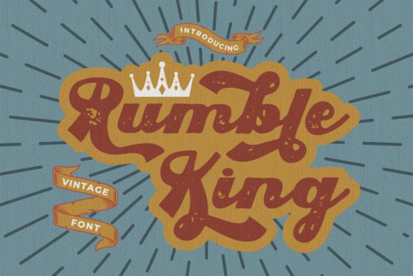 Rumble King: A Vintage Script Display Font for Editorial Design