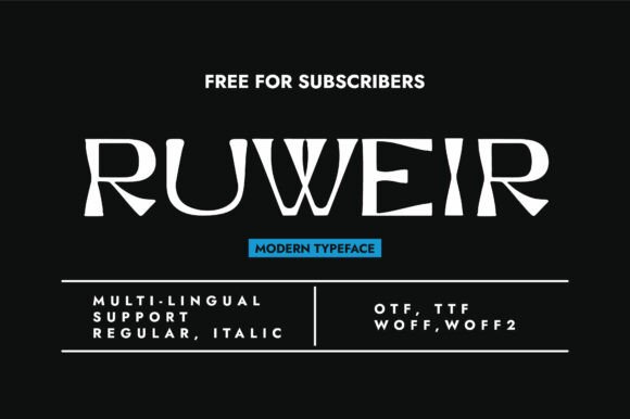 Ruweir: A Playful Display Font for Makers and Creative Sellers