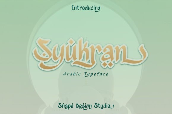 Syukran: A Stylish Display Font for Editorial Design